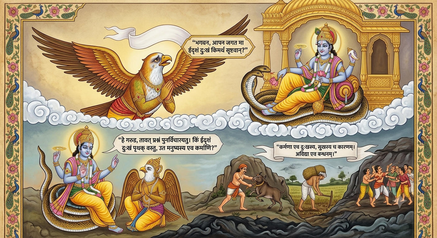 Lord Vishnu and Garuda